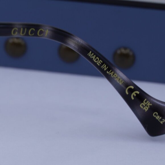 Gucci GG1096S 002 Shield Sunglasses - Gold/Brown - Picture 7 of 10